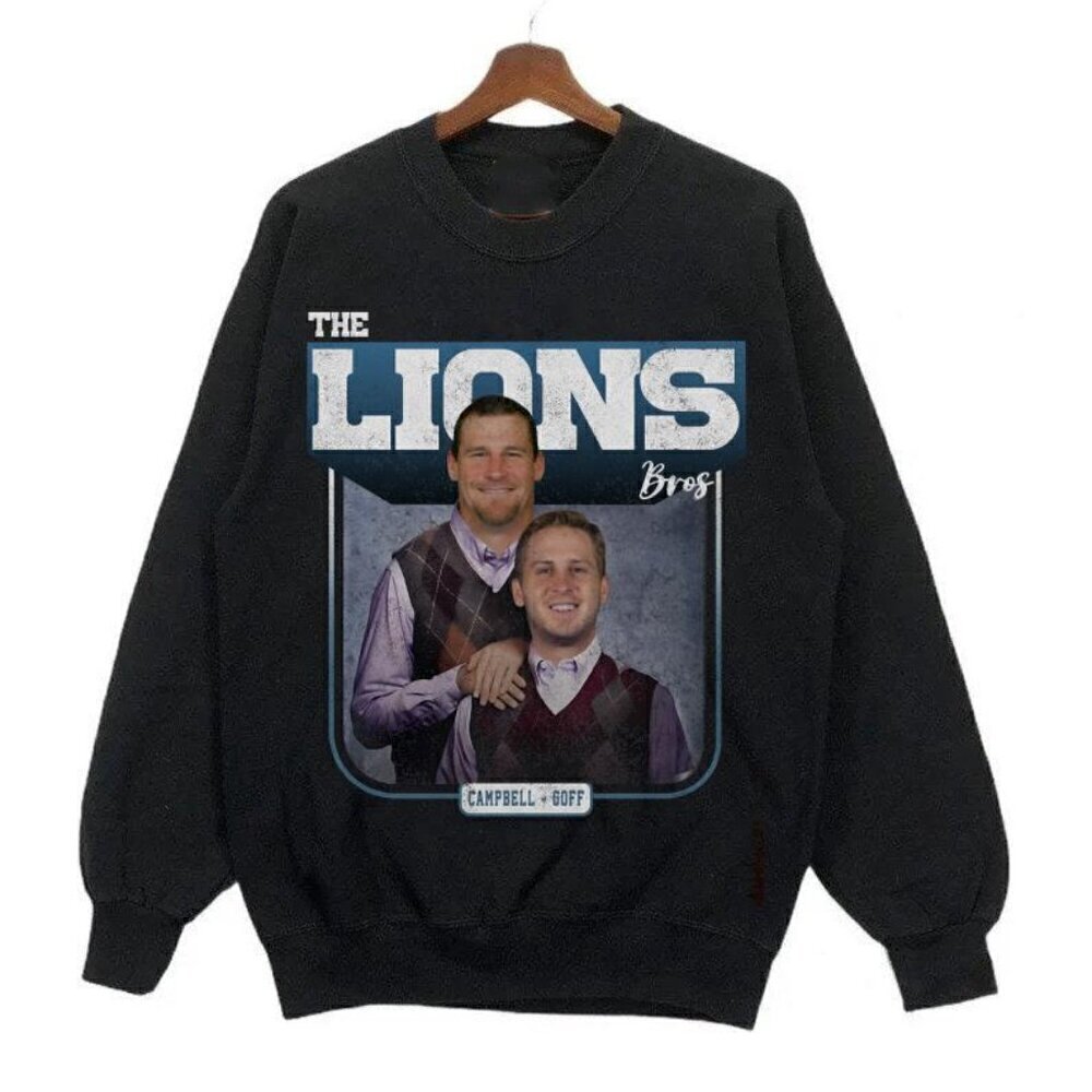 Detroit Lions Goff Campbell Funny Football Bros Fan Gift Sweatshirt